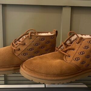 UGG Tan Lace-Up Boots